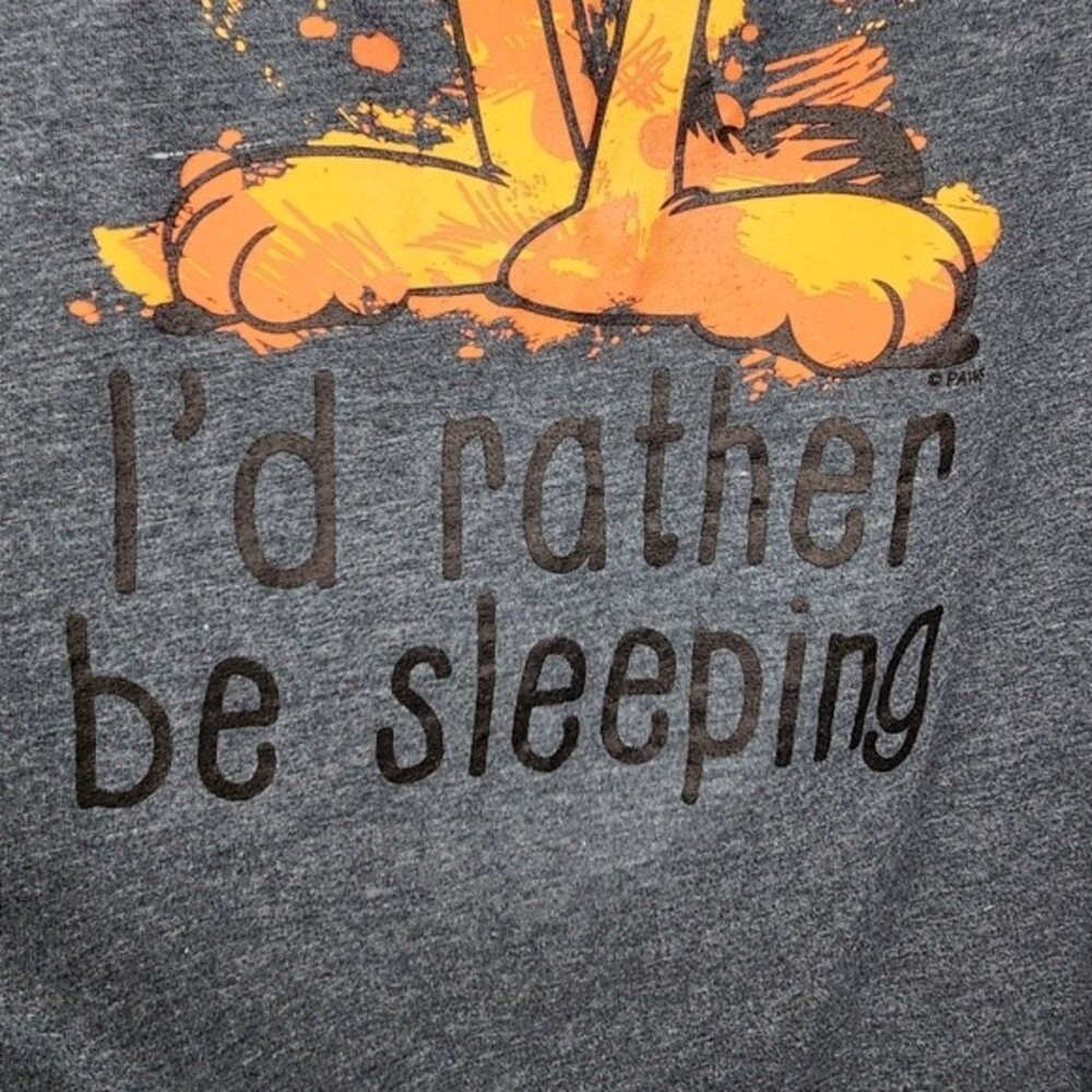 Garfield Grey Pajama Sleep Shirt Size M - Picture 11 of 14